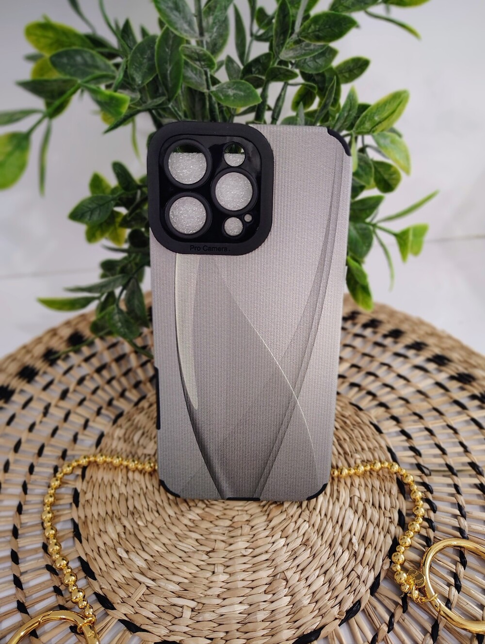 Green Protective IPhone 16 Pro Max Case with Black Camera Frame